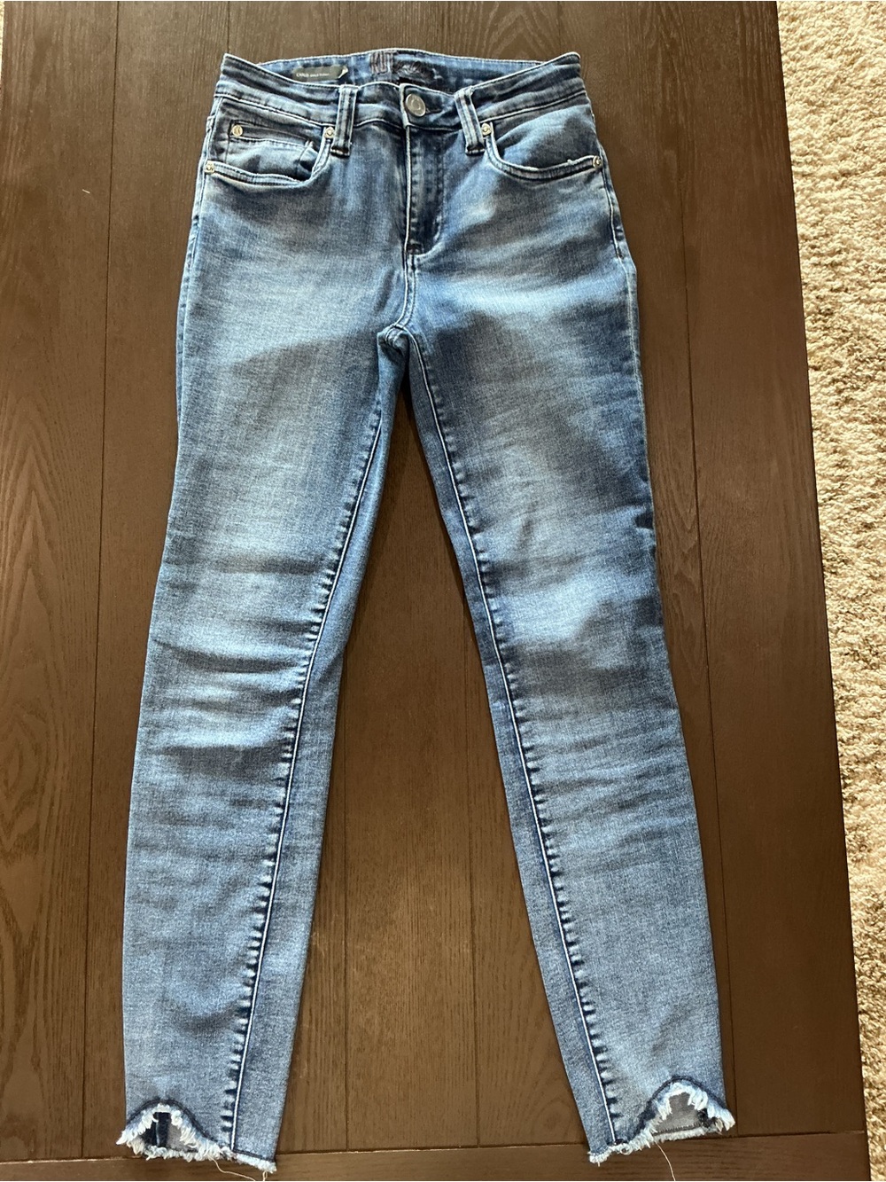 KUT from the Kloth Skinny Jeans with Raw Hem
